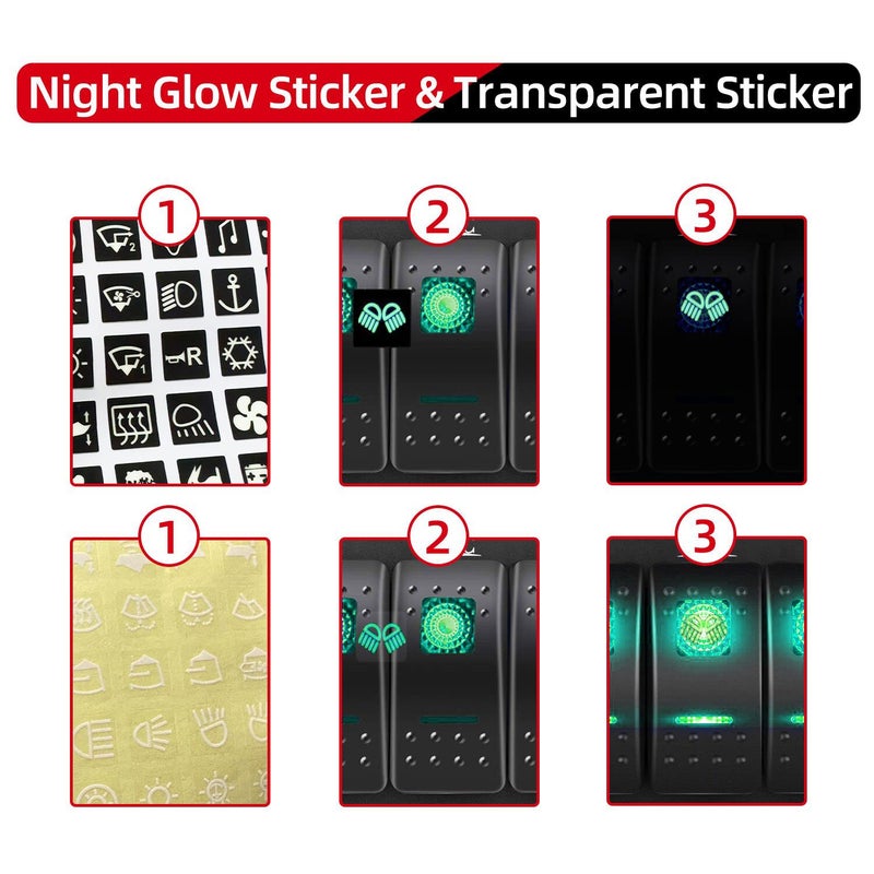 FXC Waterproof Marine Boat Rocker Switch Panel 4 Gang with Dual USB Slot Socket + Cigarette Lighter LED Light for Car Rv Vehicles Truck (4 Gang Green Light) - Image 4